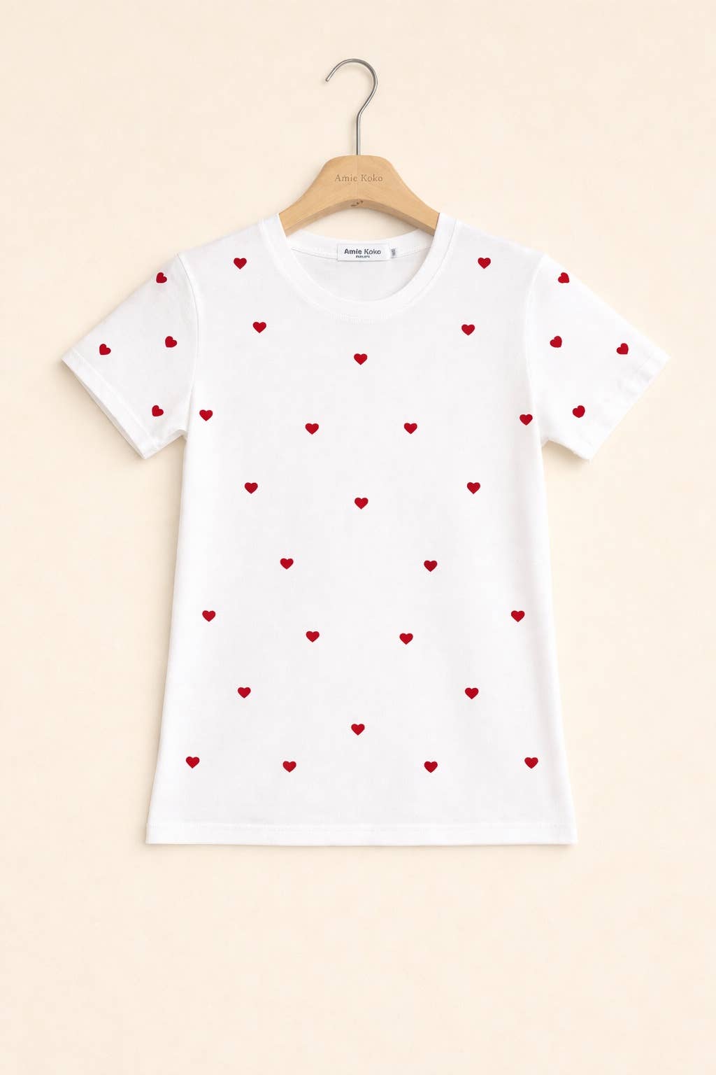 T-shirt Avec Broderie Cœur